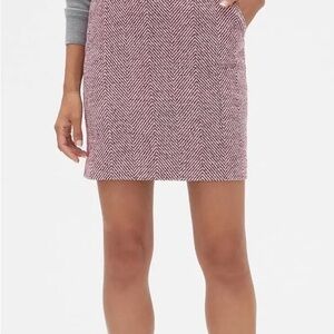 Banana Republic Herringbone Button-Waist A-Line Skirt